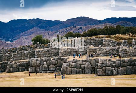 Riesige Steinmauern von Sacsayhuaman Stockfoto