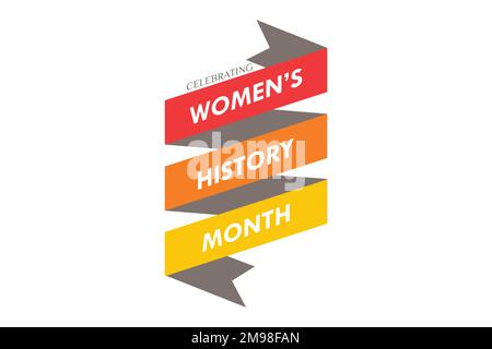 Women's History Month – Karte, Poster, Vorlage, Hintergrund, flacher Vektor, moderne Illustration Stock Vektor