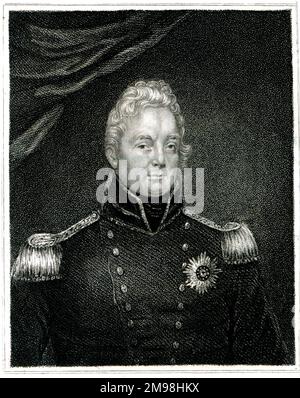 Wilhelm IV. (1765-1837), König des Vereinigten Königreichs Großbritannien und Irland und König von Hannover vom 26. Juni 1830 bis zu seinem Tod, hier in Marineuniform als Lord High Admiral gesehen. Stockfoto