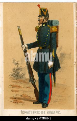 La France Maritime - Naval Infanterie. Stockfoto