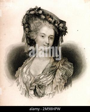 Marie Therese Louise von Savoyen, Prinzesse de Lamballe (1749-1972), Vertrautin der Königin Marie Antoinette von Frankreich. Stockfoto