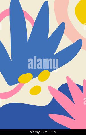 Helle und bunte Blume gemusterte Poster Vektor Stock Vektor