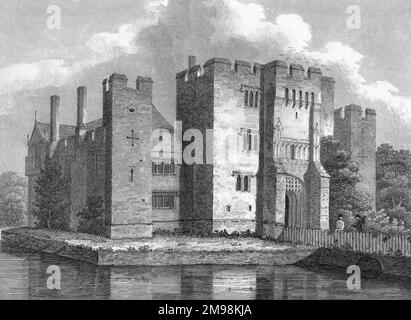 Hever Castle, in der Nähe von Edenbridge, Kent, aus dem 13. Jahrhundert, Sitz der Boleyn-Familie. Stockfoto