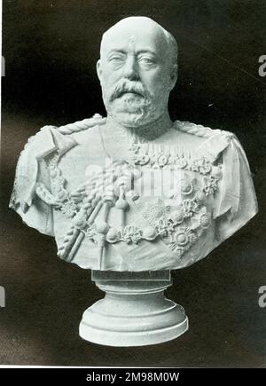 Grabdenkmal - Porträtbüste von König Edward VII Stockfoto