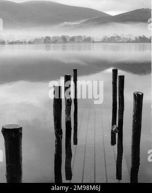 Am frühen Morgen, Derwentwater, Lake District, Cumbria. Stockfoto