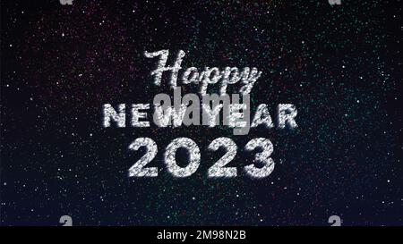 Frohe Neujahrsgrüße 2023 Stockfoto