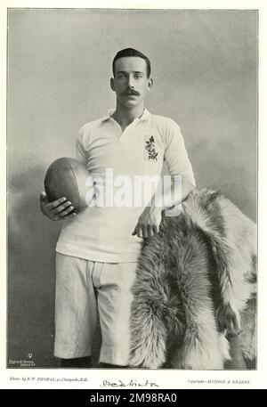 R F C de Winton, Blackheath und England International Rugby-Spieler. Stockfoto