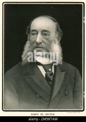 Paul Julius Reuter, Baron de Reuter (1816-1899), Gründer der Nachrichtenagentur. Stockfoto