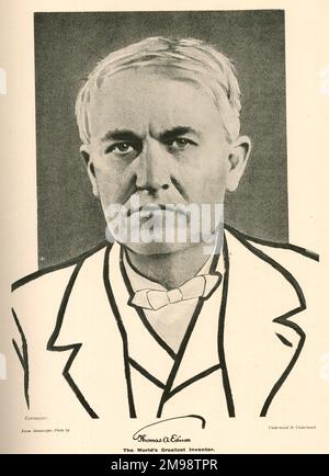 Thomas Edison, amerikanischer Erfinder. Stockfoto