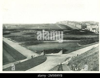 Der Minenpark sieht nach Süden aus, South Shields, Tyne und Wear. Stockfoto