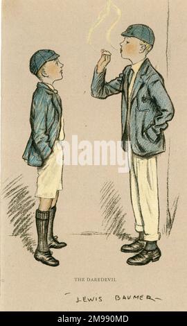 Lighter Side of School Life von Lewis Baumer - The Daredevil. Stockfoto