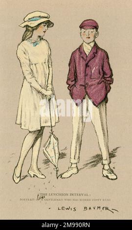 Lighter Side of School Life von Lewis Baumer - The Luncheon Interval. Stockfoto
