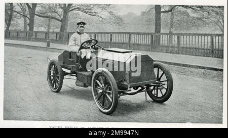 Early Motor Car Racing - Napier-Auto, das von Charles Jarrott in Gordon-Bennett Races gefahren wird. Stockfoto