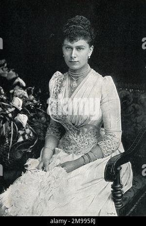 Die Herzogin von York, später Königin Mary. Stockfoto