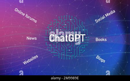 Chat GPT, Big Data, digital, bot, Stockfoto