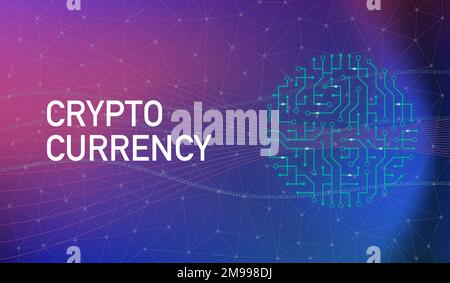 Crypto Currency, Big Data, Digital Stockfoto