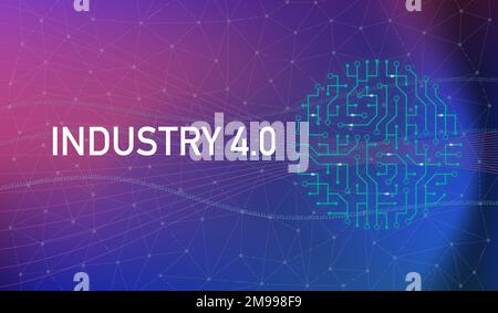 Industrie 4,0, Big Data, digital Stockfoto