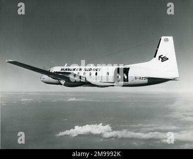 Hawker Siddeley HS748 Serie 2A, G-AZJH, der Prototyp des Frachters. Stockfoto