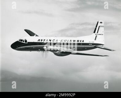 Hawker Siddeley HS748 Serie 2A, HK-1408, aus Avianca. Stockfoto