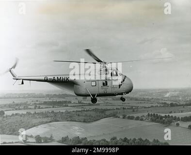 Sikorsky S-55, G-AMHK, wurde im Januar 1951 zur Verwendung als Demonstrationsmittel in Westland registriert. Stockfoto