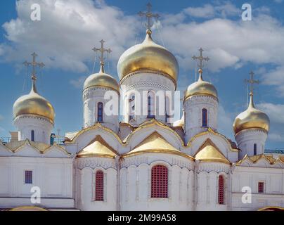 Kathedrale der Verkündigung, Moskauer Kreml, Moskau, Zentralföderaler Bezirk, Russland Stockfoto