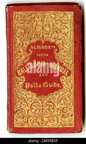 Buchumschlag, Almack's Petite Ball-Room Handbuch und Polka Guide. Stockfoto