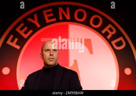 ROTTERDAM - Cheftrainer Arne Slot während Feyenoords Neujahrsempfang. ANP BAS CZERWINSKI Stockfoto