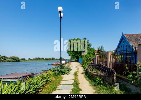 Der Hafen von Mila 23 im Donaudelta in Rumänien Stockfoto