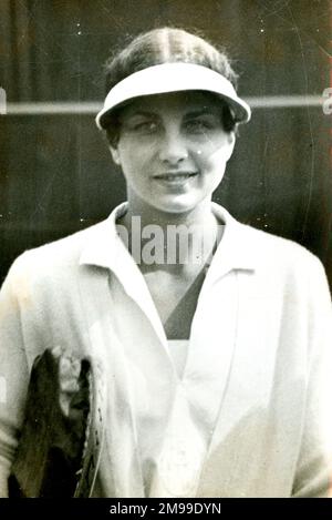 Helen Wills Moody, amerikanische Tennisspielerin, Wimbledon Nr. 1 im Jahr 1933. Stockfoto