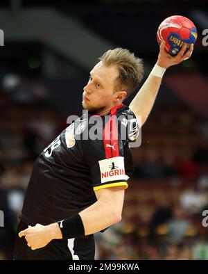 Kattowitz, Polen. 17. Januar 2023. Handball: Weltmeisterschaft, Algerien - Deutschland, Vorrunde, Gruppe E, Spieltag 3 bei Spodek Katowice. Luca Witzke aus Deutschland in Aktion. Kredit: Jan Woitas/dpa/Alamy Live News Stockfoto