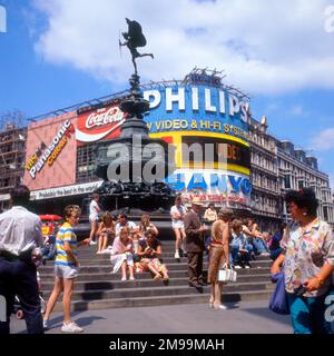 London - Piccadilly Circus mit der Statue von Eros. Stockfoto