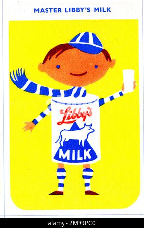 Libby's Happy Families Kartenspiel, Master Libbbbys Milch. Stockfoto