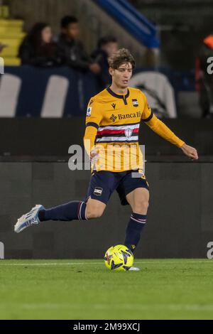 Alessandro Zanoli (Sampdoria) Während der italienischen „Serie A Match between Empoli 1-0 Sampdoria at Carlo Castellani Stadium am 16. Januar 2023 in Empoli, Italien. (Foto: Maurizio Borsari/AFLO) Stockfoto