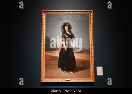 Königliche Kunstakademie präsentiert Spanien und die hispanische Welt. Von Meisterwerken von Goya und Velázquez bis hin zu glitzernden Objekten aus Lateinamerika, Erkunden Sie die Kunst und Kultur der hispanischen Welt in dieser Wahrzeichen-Ausstellung. Entdecken Sie die reiche Geschichte der spanischen und hispanischen Kunst und Kultur von der antiken Welt bis zum frühen 20. Jahrhundert durch mehr als 150 faszinierende Werke: Von Meisterwerken von El Greco, Zurbarán, Velázquez und Goya bis hin zu Skulpturen, Gemälden, Seidentextilien, Keramik, Glaswaren, Silberarbeiten, Edelschmuck, Landkarten, Zeichnungen, beleuchtete Manuskripte und beeindruckende dekorative Lackwaren . Stockfoto