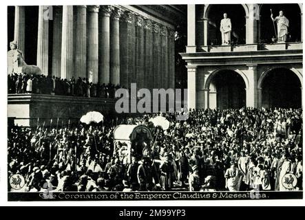 Stummfilm, Messalina oder der Fall einer Kaiserin 1923, Krönung von Kaiser Claudius Stockfoto