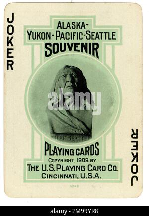 Ureinwohner, Chief Seattle, Alaska Yukon Pacific Exposition, Seattle, USA. Stockfoto