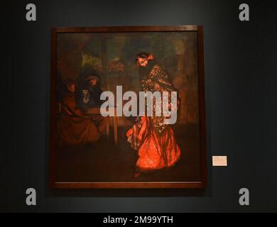 Königliche Kunstakademie präsentiert Spanien und die hispanische Welt. Von Meisterwerken von Goya und Velázquez bis hin zu glitzernden Objekten aus Lateinamerika, Erkunden Sie die Kunst und Kultur der hispanischen Welt in dieser Wahrzeichen-Ausstellung. Entdecken Sie die reiche Geschichte der spanischen und hispanischen Kunst und Kultur von der antiken Welt bis zum frühen 20. Jahrhundert durch mehr als 150 faszinierende Werke: Von Meisterwerken von El Greco, Zurbarán, Velázquez und Goya bis hin zu Skulpturen, Gemälden, Seidentextilien, Keramik, Glaswaren, Silberarbeiten, Edelschmuck, Landkarten, Zeichnungen, beleuchtete Manuskripte und beeindruckende dekorative Lackwaren . Stockfoto