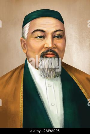 Abay Kunanbayev (Abai), Kasachischer Dichter, Komponist und Philosoph. Sein Hauptwerk ist das Buch der Worte. Stockfoto