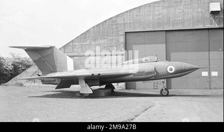 Royal Air Force Gloster Javelin F(AW).4 XA634, geliefert am 18-05-1956, als Trainingsflugzeug nach 7641M transferiert und später im Jet Age Museum, Staverton, erhalten. Stockfoto