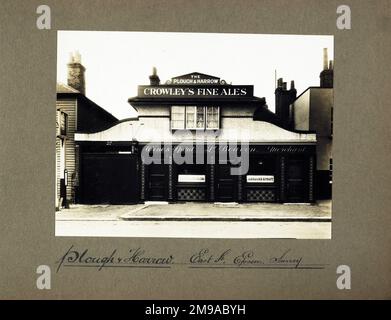 Foto: Plough & Harrow PH, Epsom, Surrey. Die Hauptseite des Aufdrucks (hier abgebildet) zeigt: Gesicht auf den Pub. Details auf der Rückseite des Aufdrucks (auf Anfrage erhältlich): Nichts für Plough & Harrow, Epsom, Surrey KT17 1BD. Seit Juli 2018 . Jetzt ein Restaurant 'Los Amigos' Stockfoto