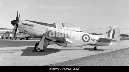Commonwealth CA-18 Mk.21 Mustang VH-BOB / A68-014 (msn 1429) geliefert an die Royal Australian Air Force am 20. 11. 47. Stockfoto