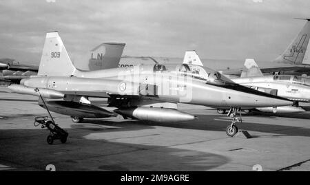 Royal Norwegian Air Force - Northrop NF-5B '909' von 338 Geschwader, bei RAF Leuchars Stockfoto