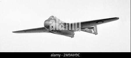 De Havilland DH.100 Vampire F Mk.1 TG/278 (5. Produktion F Mk.1), geflogen von Geoffrey de Havilland Jr., ca. August 1945. Stockfoto