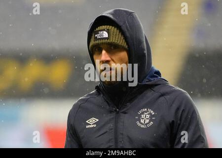 Wigan, Großbritannien. 17. Januar 2023. Jordan Clark #18 of Luton Town The Emirates FA Cup Match Third Round Replay Wigan Athletic vs Luton Town at DW Stadium, Wigan, Großbritannien, 17. Januar 2023 (Foto von Steve Flynn/News Images) in Wigan, Großbritannien, am 1./17. Januar 2023. (Foto: Steve Flynn/News Images/Sipa USA) Guthaben: SIPA USA/Alamy Live News Stockfoto