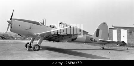 Indonesian Air Force - de Havilland Canada DHC.1 Chipmunk T.10 PK-AAJ, in Hawarden vor der Auslieferung. Stockfoto