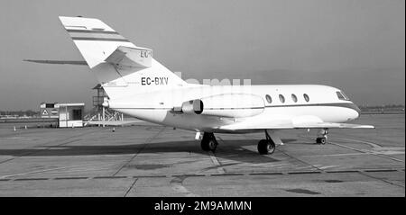 Dassault Falcon 20D EC-BXV (msn 222 (471?)) der spanischen Regierung. Später betrieben von der spanischen Luftwaffe (Ejercito del Aire), AS T.11-2 und TM.11-2. Stockfoto