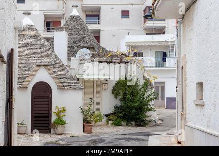 Reisefotografie, Alberobello, Apulien, Italien Stockfoto