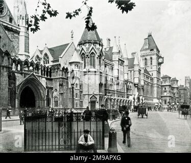 Die Royal Courts of Justice oder Law Courts in The Strand, London Stockfoto