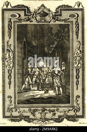 Die Verhaftung von Guy Fawkes, Schießpulver-Verschwörung Stockfoto