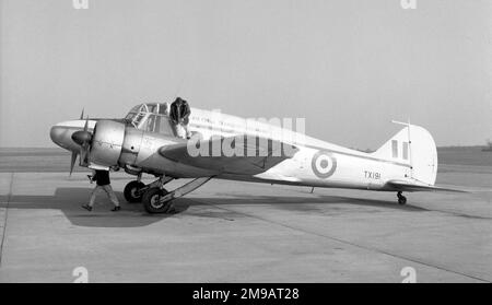 Royal Air Force - Avro Anson C.19 Serie 1 TX191, auf der RAF Bovingdon, Hertfordshire. Stockfoto